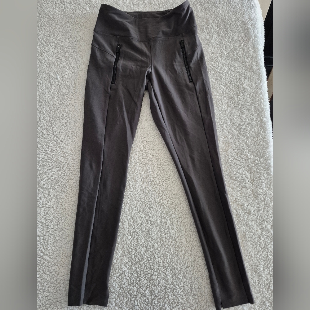 Athleta Gray Leggings‎ with Zipper Pockets Xs